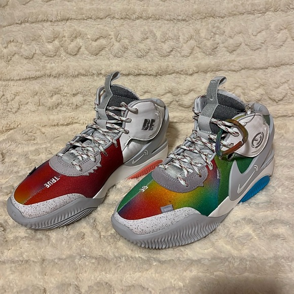 AUTHENTIC Nike Air Deldon Multicolor Basketball Shoes Size 9.5 BE TRUE - Picture 3 of 17